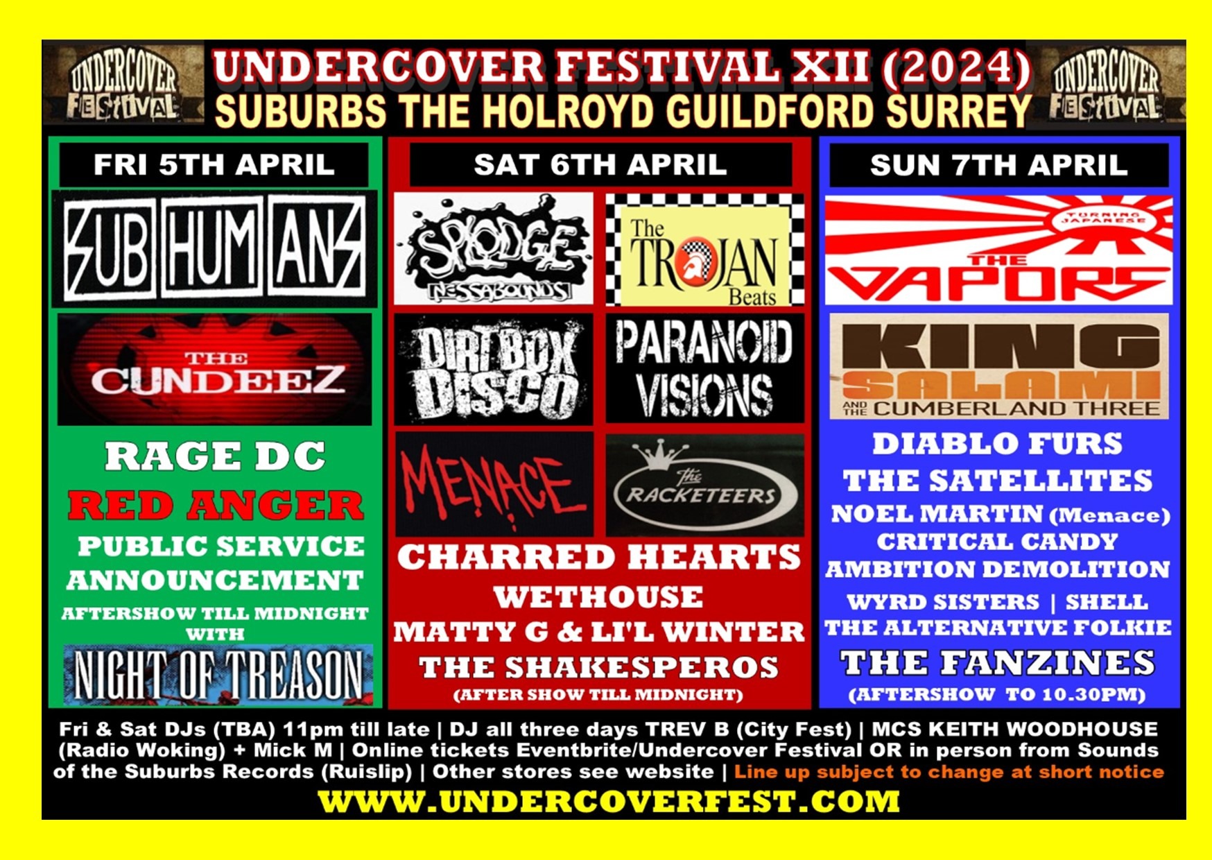 Undercover Festival XII (April 2024 - Guildford) - London Subscene